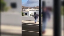 En Espagne un homme se promène avec une poule pour contourner le confinement