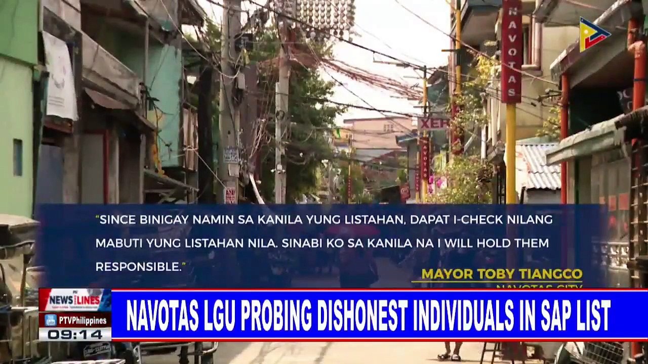 Navotas LGU probing dishonest individuals in SAP list