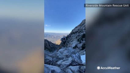Mountain climbers rescued after getting caught in avalanche
