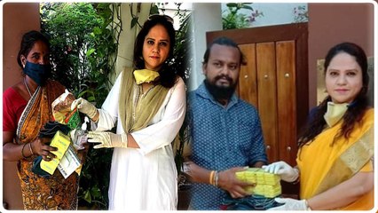 ஏழை குடும்பங்களுக்கு அத்தியாவசிய பொருட்கள் வழங்கும் ஹசீனா சையத்