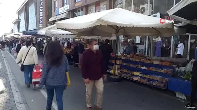 Kısıtlama sonrası pazarda adım atılacak yer kalmadı
