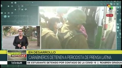 Detienen y liberan carabineros a camarógrafo de Pensa Latina