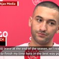 Ziyech disappointed by abrupt end to Ajax career
