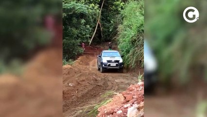 ES 177 continua interditada e desvio é aberto pela Prefeitura de Muqui