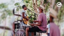 Músicos tocam pelas ruas de Jardim Camburi e arrecadam 1 tonelada de alimentos