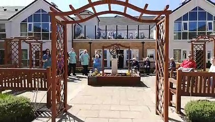 Holdingham Grange staff and residents join in Peter Kay's 'Amarillo' for Big Night In