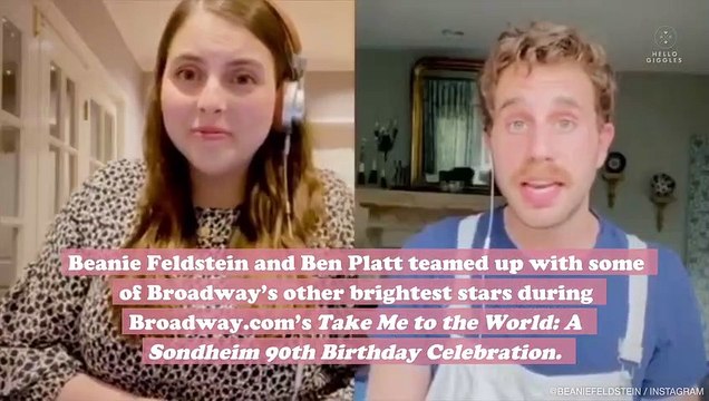 BFFs Beanie Feldstein and Ben Platt performed the perfect Broadway duet together
