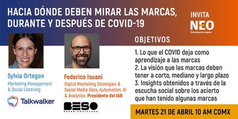 Webinar: Hacia dónde deben mirar las marcas durante y post Covid-19