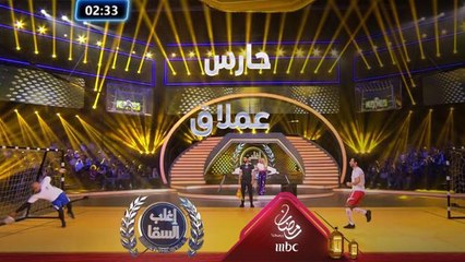 السقا حارس عملاق يتصدى لتصويبات عمرو سعد في كرة اليد