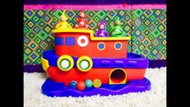 TUGBOAT RACETRACK Learning Colors with TELETUBBIES Toys and Bouncy Balls-