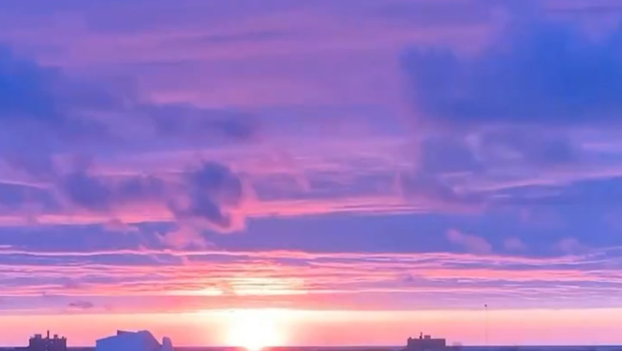 Dazzling sunset overlooking Lake Erie