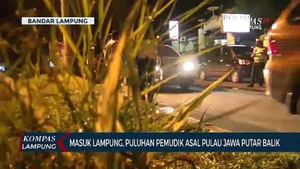 Masuk Lampung Puluhan Pemudik Asal Pulau Jawa Putar Balik