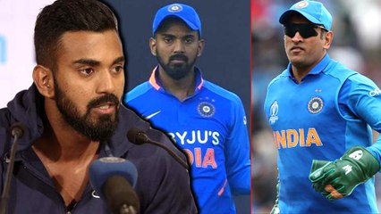 KL Rahul feels nervous to repalce dhoni due to crowd pressure.