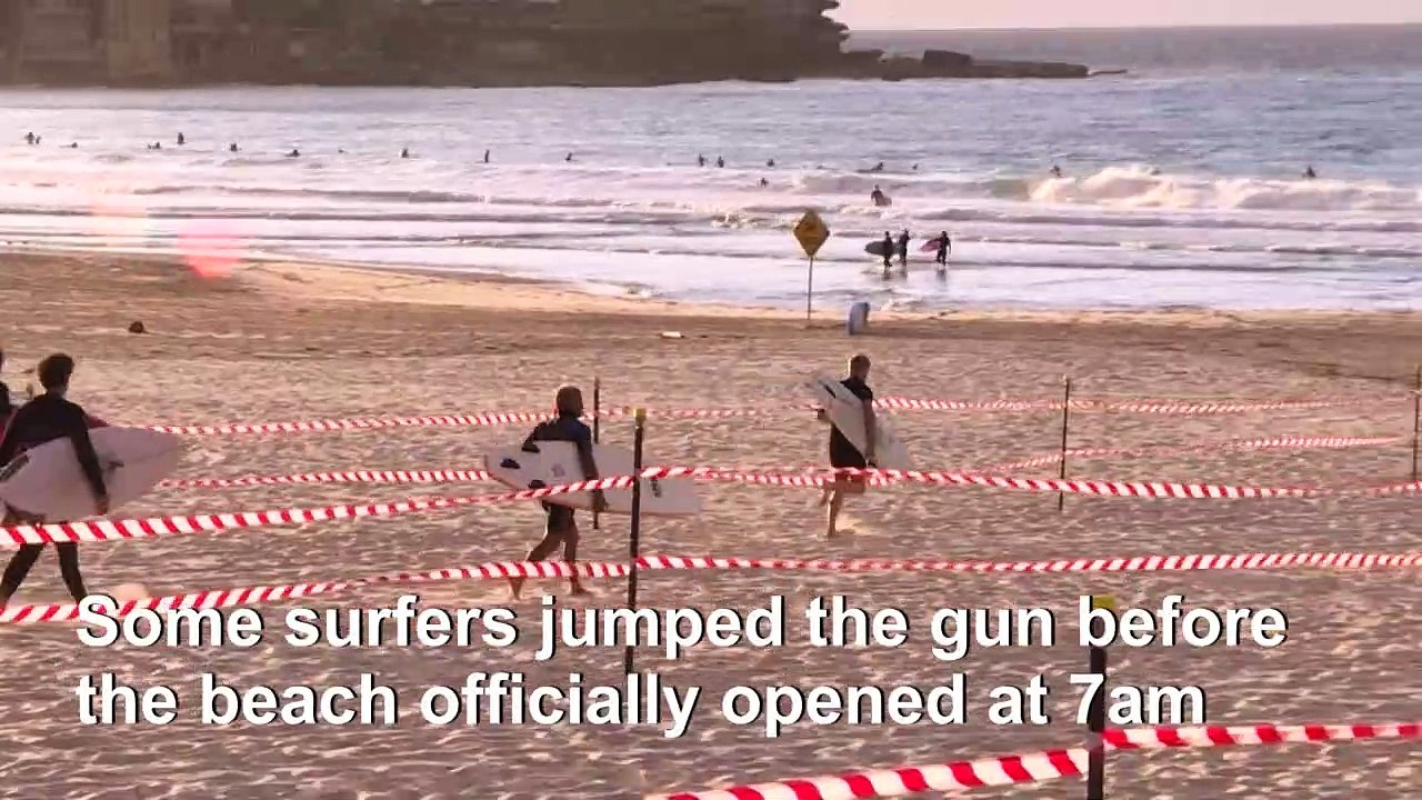 Surf's up: Sydney re-opens famous Bondi beach