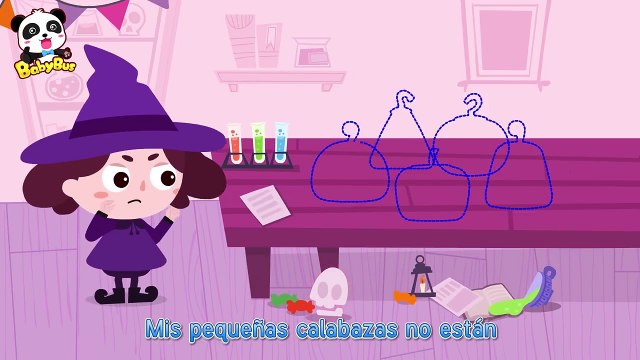 La Bruja y Cinco Calabazas | Canciones Infantiles para Halloween | BabyBus Español