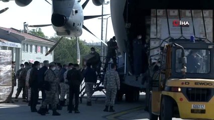 ABD'ye yardım götüren uçak havalandı