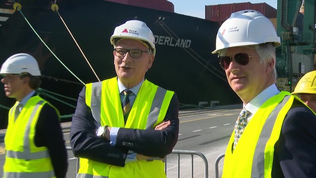 Le roi Philippe en visite au port d'Anvers