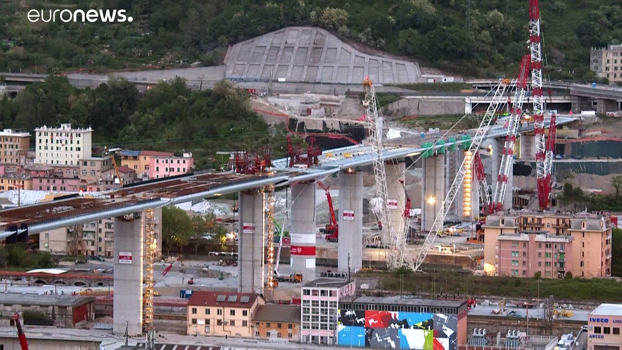 Genuas neue Brücke kurz vor der Fertigstellung