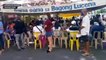 Lucena City residents line up to claim govt subsidy