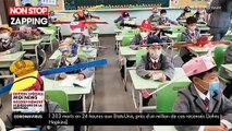 Coronavirus : en Chine les enfants ont repris l'école avec de drôles de chapeaux (Vidéo)