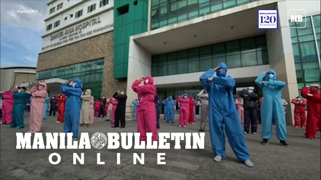 Sta. Ana Hospital healthcare workers celebrate the facility's 10th anniversary