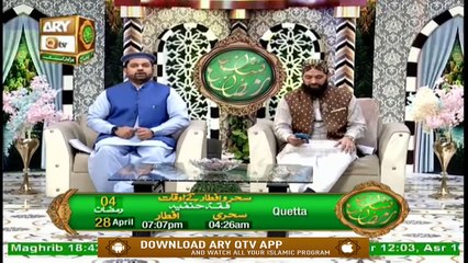 Naimat e Iftar - Islam Aur Quran - Shan e Ramzan - 28th April 2020 - ARY Qtv