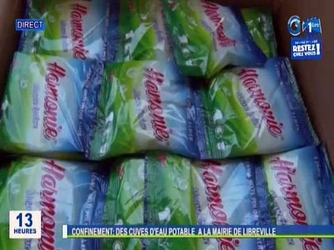 RTG / Lutte contre le Covid-19 - Don de matériels et de détergents des opérateurs économiques à la mairie de Libreville