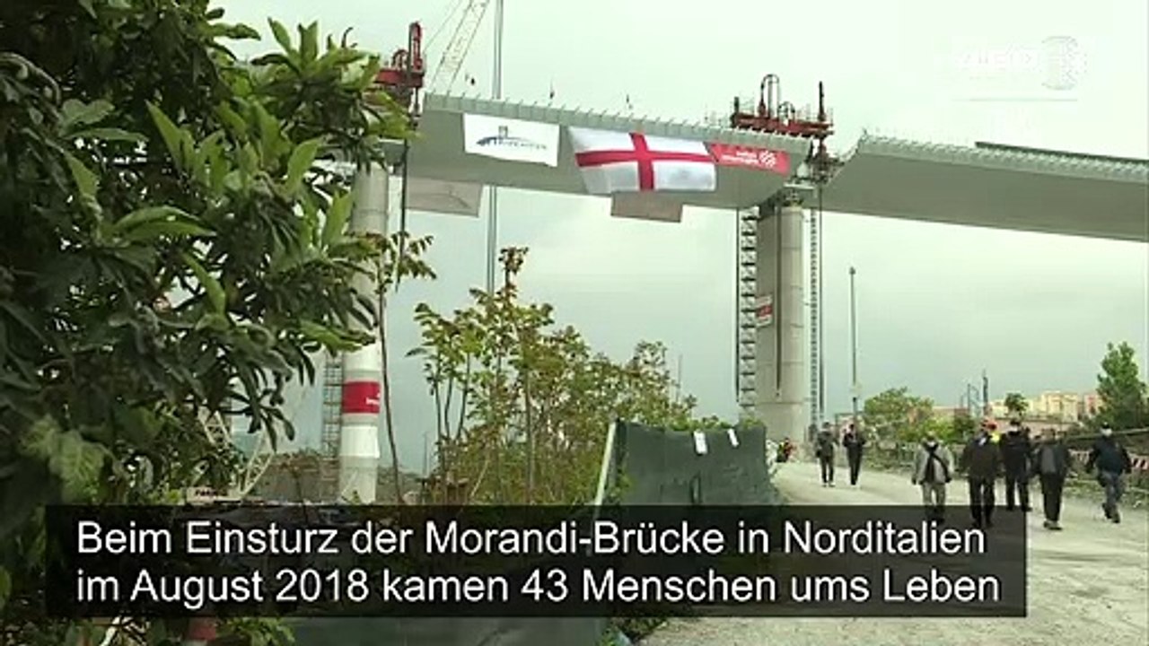 Nach einsturz in genua: neue brücke bekommt letzten abschnitt