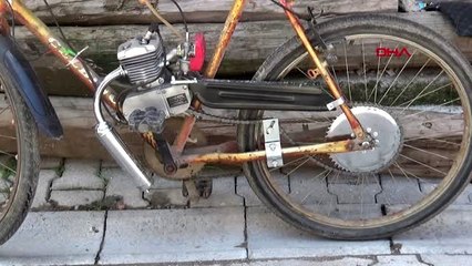 AFYONKARAHİSAR Bisikletine motor taktı