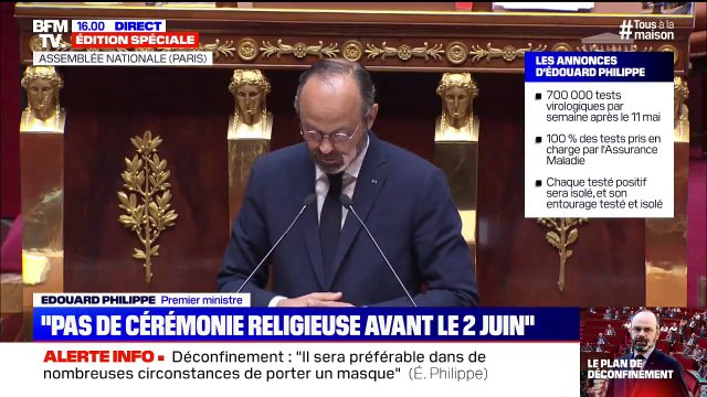 Edouard Philippe: Rien, dans la Constitution, n'imposait au gouvernement de présenter à l'Assemblée la stratégie de déconfinement