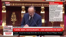 «Le port du masque sera rendu obligatoire dans tous les transports, métros comme bus [...] La capacité du métro parisien sera drastiquement réduite par rapport à sa capacité normale» Edouard Philippe