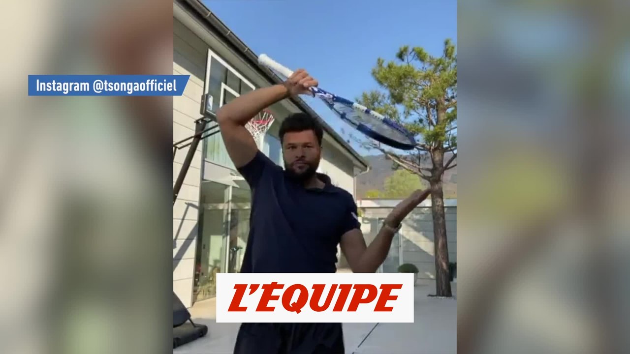 Jo-Wilfried Tsonga invente un mélange de tennis et de basketball - Tennis - WTF