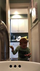 Boy Fooled by Mom's Toilet Joke