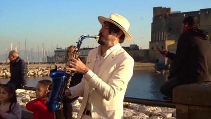 The Best Saxophone Songs - BLUE  (Da Ba Dee) - STREET SAX PERFORMANCE on SAX BLUE