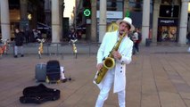 The Best Saxophone Songs - FIREWORK  -  Katy Perry   STREET SAX PERFORMANCE in MILAN