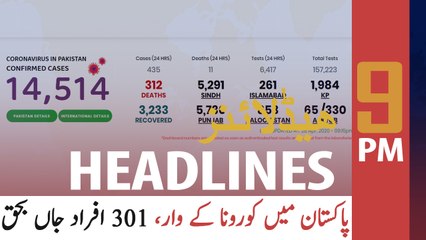 ARY NEWS HEADLINES | 9 PM | 28TH APRIL 2020