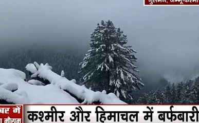 J&K Snowfall: सीजन की पहली बर्फबारी से गुलजार हुई घाटी, सफेद बर्फ की चादर से लिपटे पहाड़