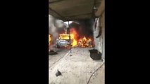 Afrin ilçe merkezinde gerçekleştirilen bombalı saldırı
