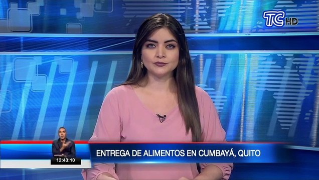 Entrega de kits de alimentos en Cumbayá, Quito
