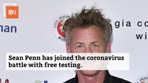 Sean Penn Helps With Testing