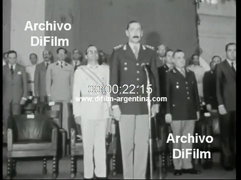 Jorge Rafael Videla at Military College ceremony 1977