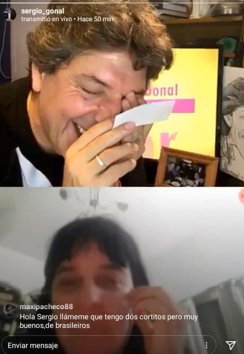 La reacción de Sergio Gonal con Solange, una de sus seguidoras en Instagram