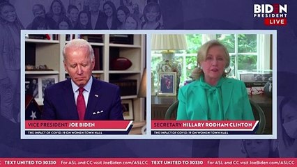 Hillary apoia Biden na disputa presidencial americana