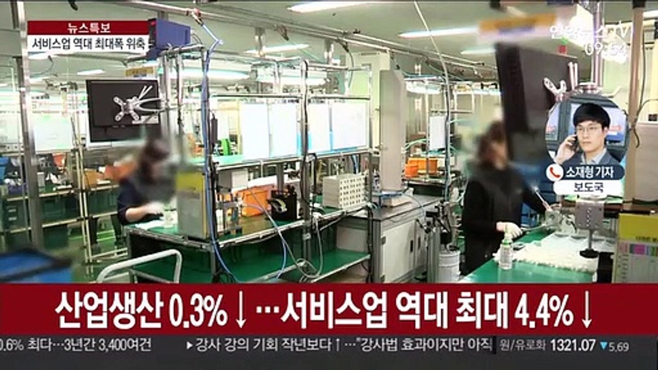 서비스업 생산 역대 최대 감소…소상공인에 10조 추가 지원