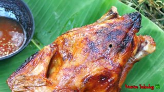 Primitive Technology - Find Food And Eating Chicken Delicious