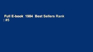 Full E-book  1984  Best Sellers Rank : #5