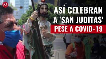 Entre flores y cubrebocas… así celebran a 'San Juditas' en la CdMx