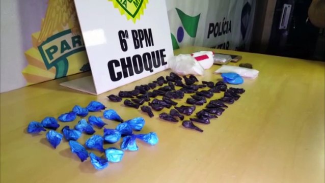 Trio é detido pelo Pelotão de Choque com munições e grande quantidade de cocaína