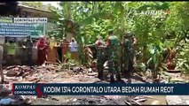 Kodim 1314 Gorontalo Utara Bedah Rumah Reot Yang Dihuni Pasutri dan 3 Orang Anaknya