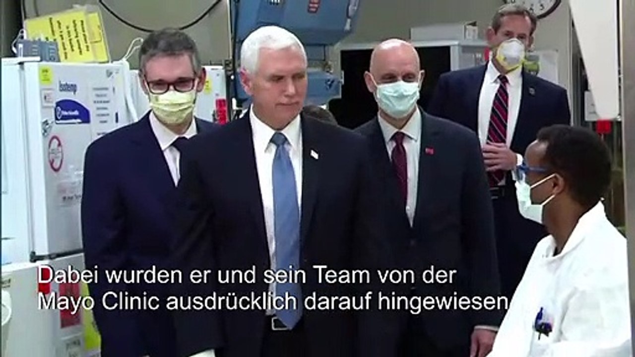 US-Vizepräsident Pence ignoriert Maskenpflicht in Klinik